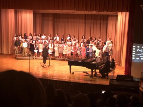 5th and 6th graders prepare for spring choir concert