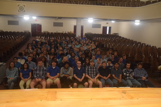 PAHS students wearing blue received an award for showing their support for Bullying Prevention Month. Bullying is one of the main reasons students attempt suicide.
